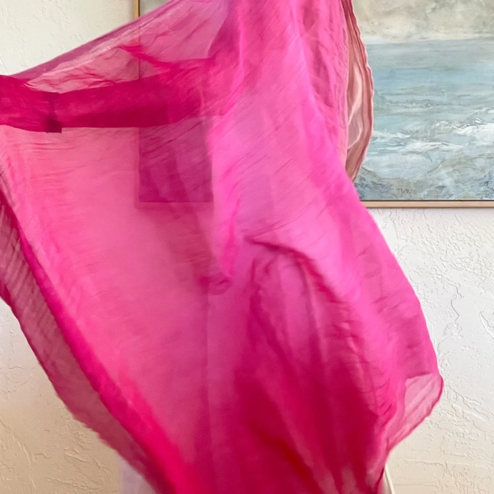 COPY - Faliero Sarti Pink Linen scarf - Picture 3 of 4